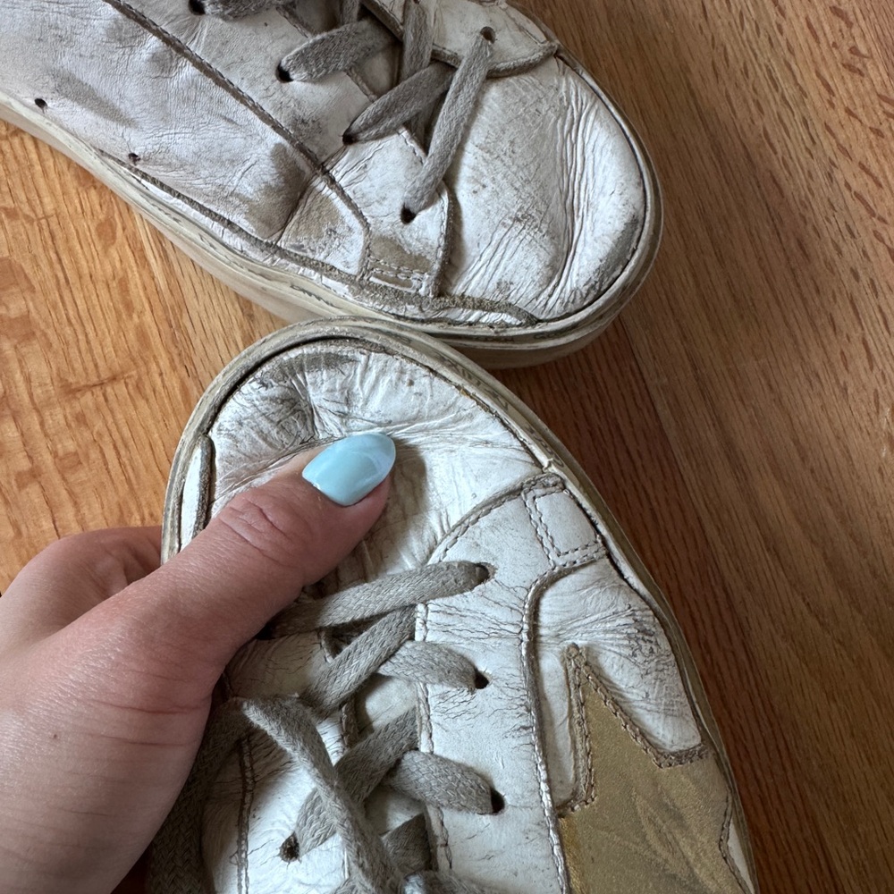 Golden Goose White/Gold Leather Hi Star Low
Top Sneakers Size 36‎ - Picture 12 of 12